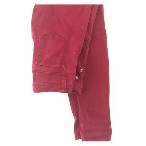 Burgundy Colored Skinny Jeans